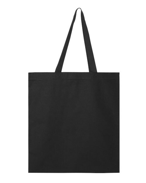 Black Q-Tees Q800 canvas tote bag blank for live event merch
